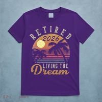 Retired 2026 Living The Dream Vintage Palm Trees T-Shirt thumb 5