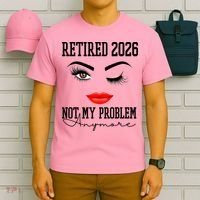 Retired 2026 Not My Problem Anymore Makeup T-Shirt thumb 6