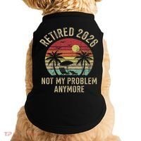 Retired 2026 Not My Problem Anymore Retro Sun Beach Doggie Tank thumb 0