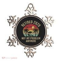 Retired 2026 Not My Problem Anymore Retro Sun Beach Ornament thumb 0