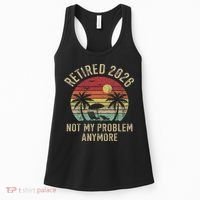 Retired 2026 Not My Problem Anymore Retro Sun Beach Women's Tank Top thumb 0
