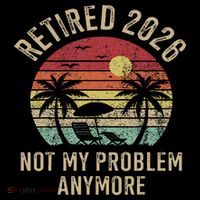 Retired 2026 Not My Problem Anymore Retro Sun Beach Women's Tank Top thumb 5