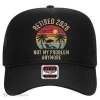 Retired 2026 Not My Problem Anymore Retro Sun Beach Hat thumb 0