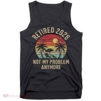 Retired 2026 Not My Problem Anymore Retro Sun Beach Tank Top thumb 0