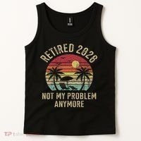 Retired 2026 Not My Problem Anymore Retro Sun Beach Tank Top thumb 2