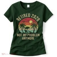 Retired 2026 Not My Problem Anymore Retro Sun Beach Women's T-Shirt thumb 0