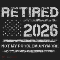 Retired 2026 Not My Problem Anymore Distressed USA Flag Hat thumb 2