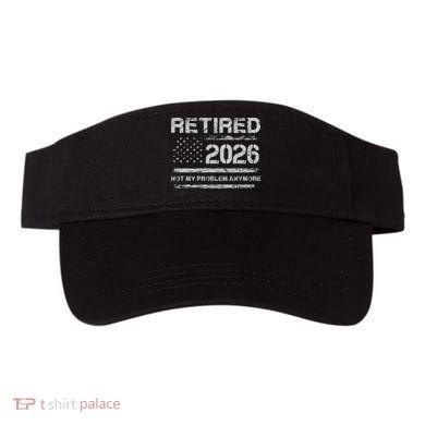 Retired 2026 Not My Problem Anymore Distressed USA Flag Visor