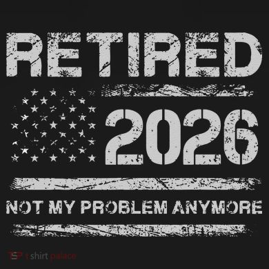 Retired 2026 Not My Problem Anymore Distressed USA Flag Short Acrylic Beanie