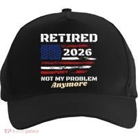 Retired 2026 Not My Problem Anymore American US Flag Five-Panel Snapback Cap thumb 0