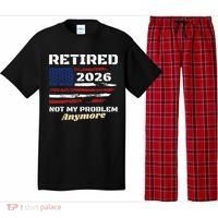 Retired 2026 Not My Problem Anymore American US Flag Pajama Set thumb 0