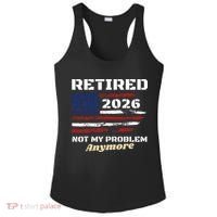 Retired 2026 Not My Problem Anymore American US Flag Ladies PosiCharge Competitor Racerback Tank thumb 0