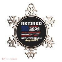 Retired 2026 Not My Problem Anymore American US Flag Ornament thumb 0