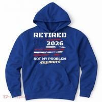 Retired 2026 Not My Problem Anymore American US Flag Hoodie thumb 0