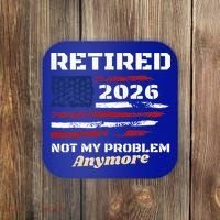 Retired 2026 Not My Problem Anymore American US Flag Coaster thumb 0