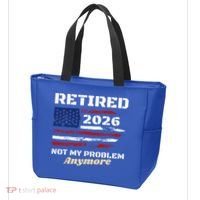 Retired 2026 Not My Problem Anymore American US Flag Tote Bag thumb 3