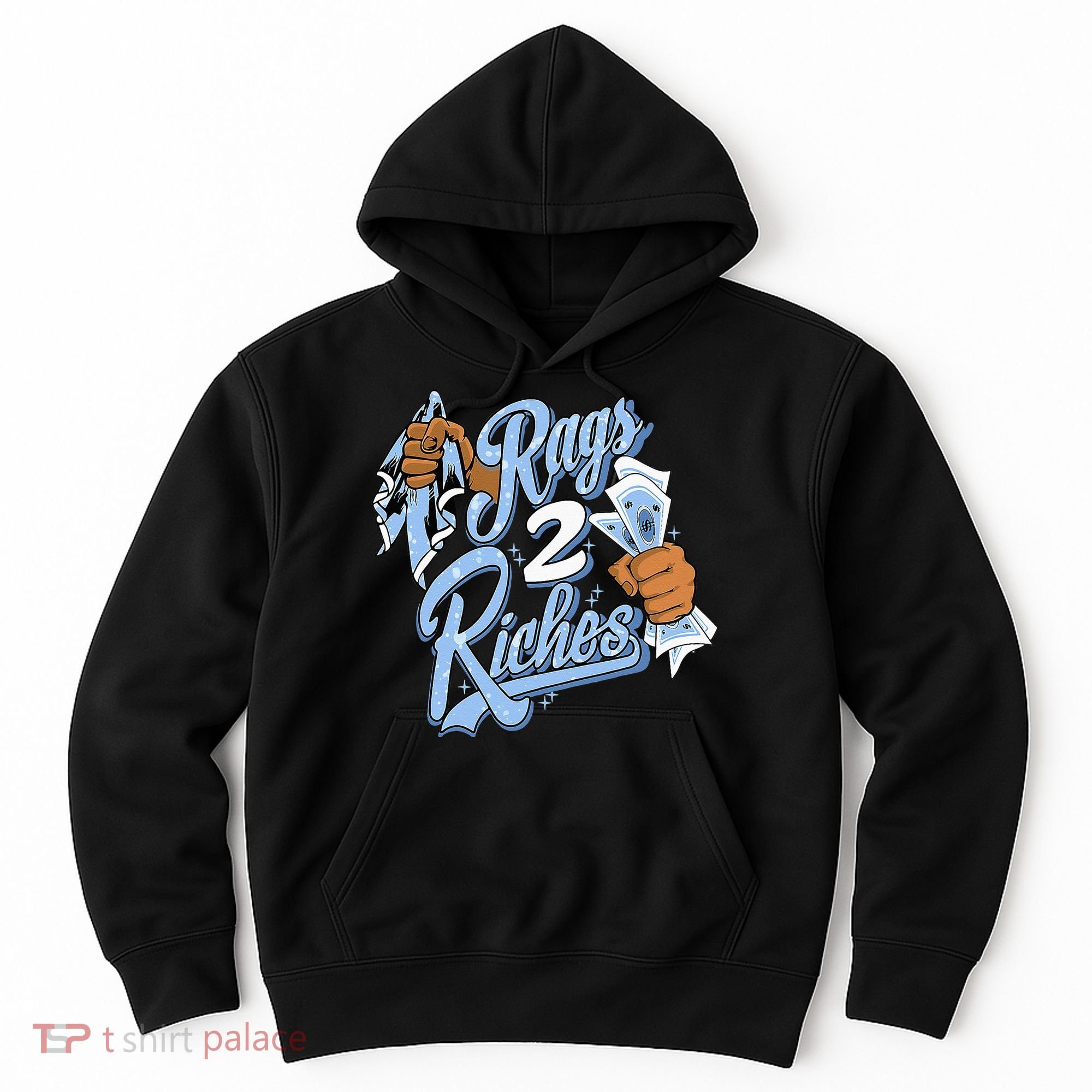 Rags 2 Riches Blue Matching Tee For Men Women Hoodie