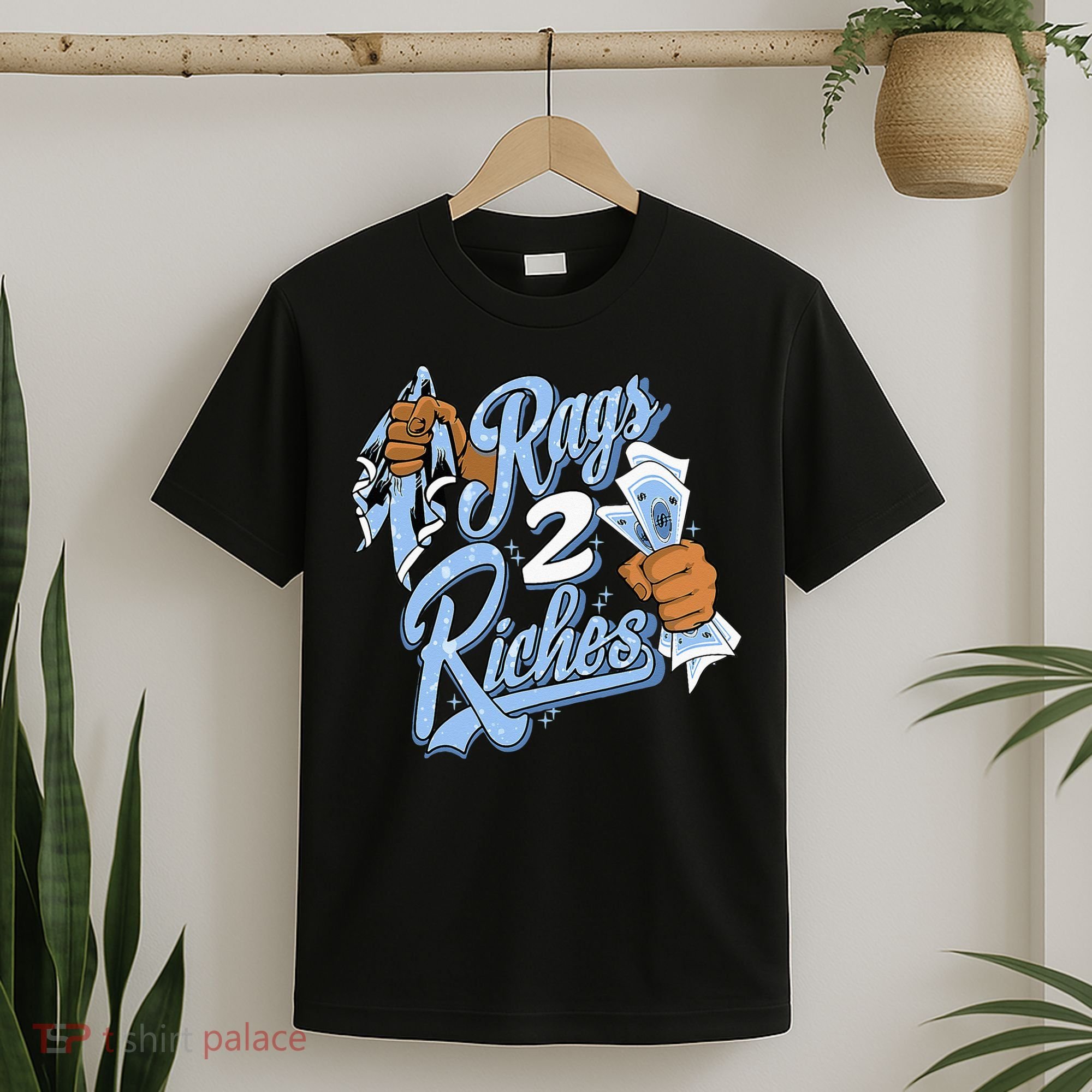Rags 2 Riches Blue Matching Tee For Men Women T-Shirt