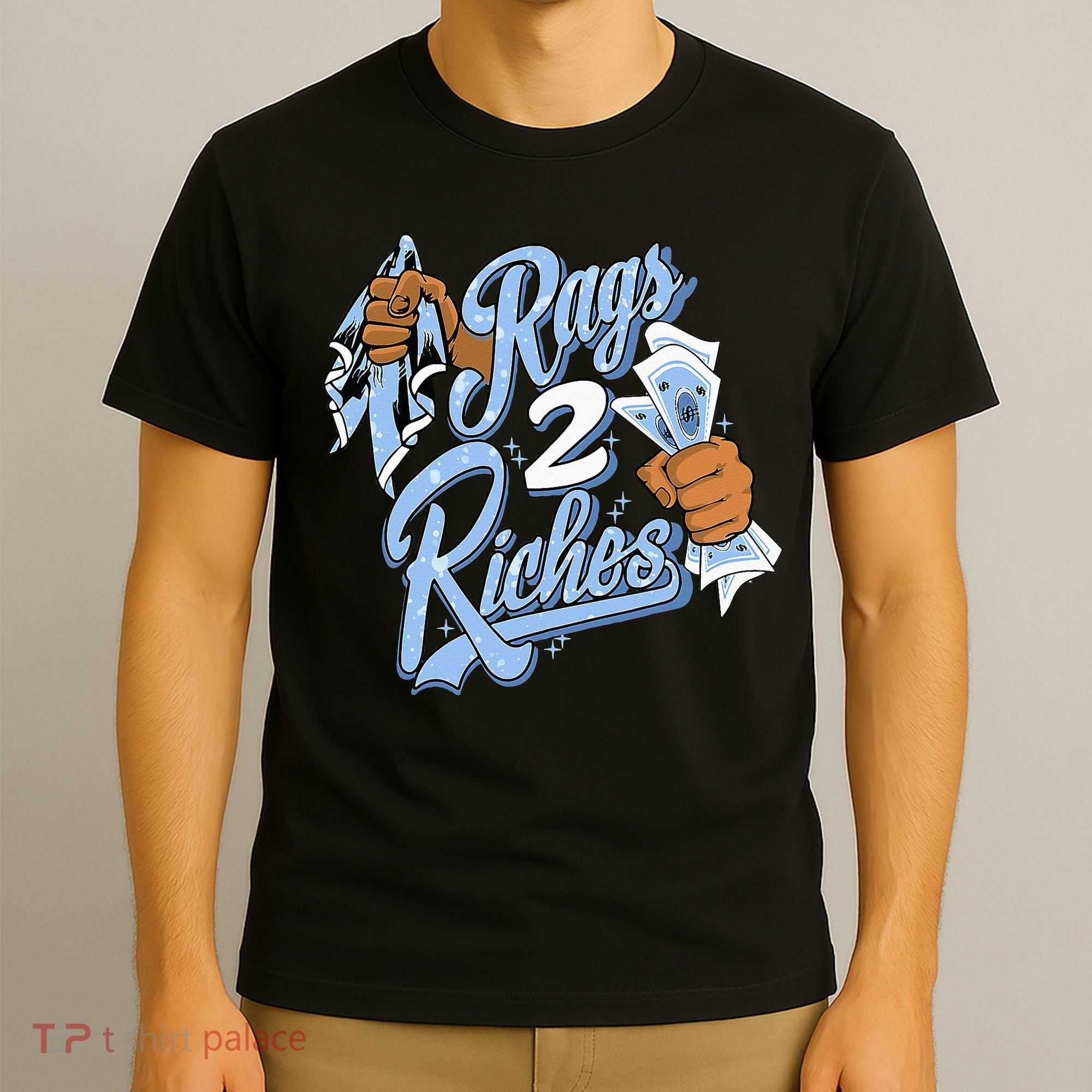 Rags 2 Riches Blue Matching Tee For Men Women T-Shirt