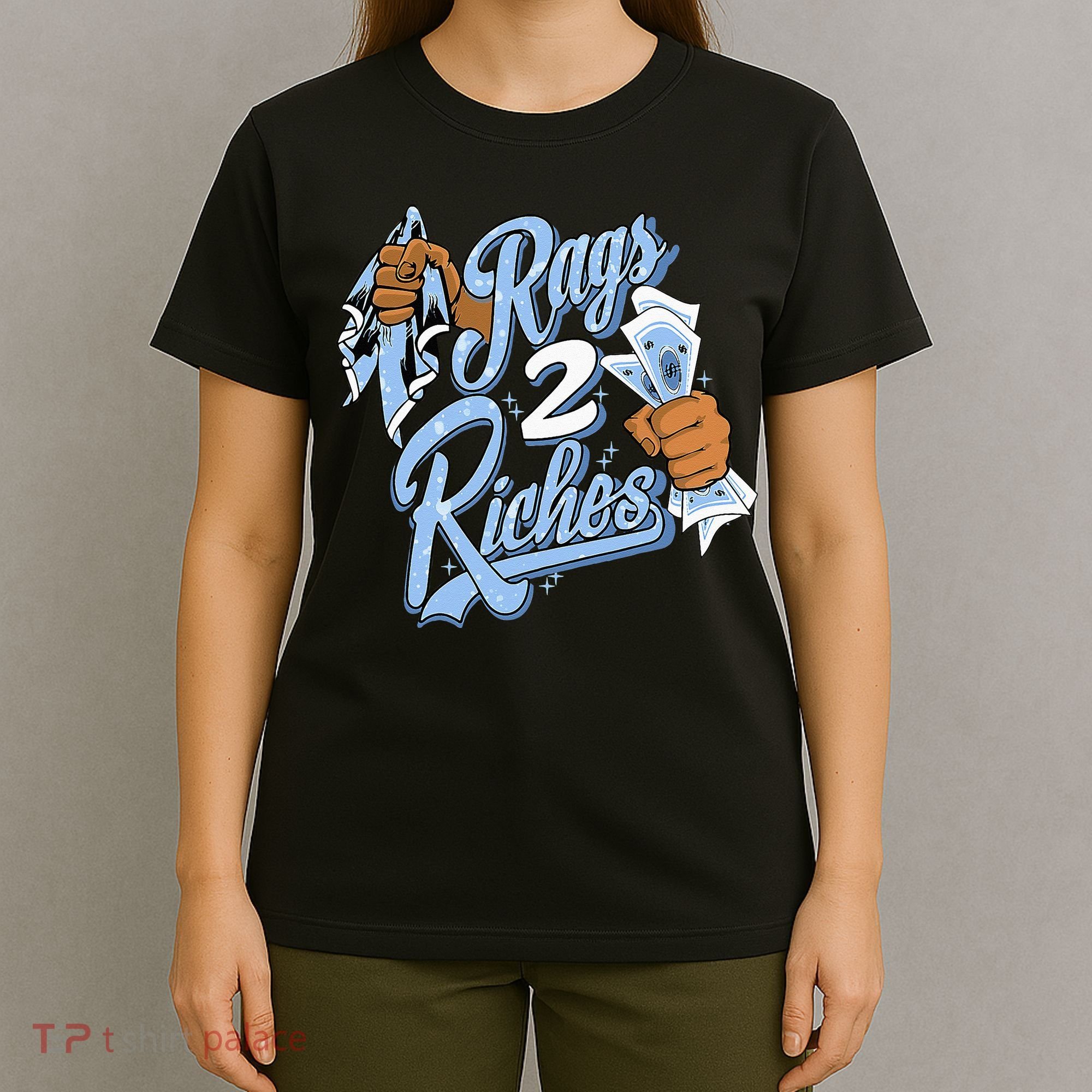 Rags 2 Riches Blue Matching Tee For Men Women T-Shirt