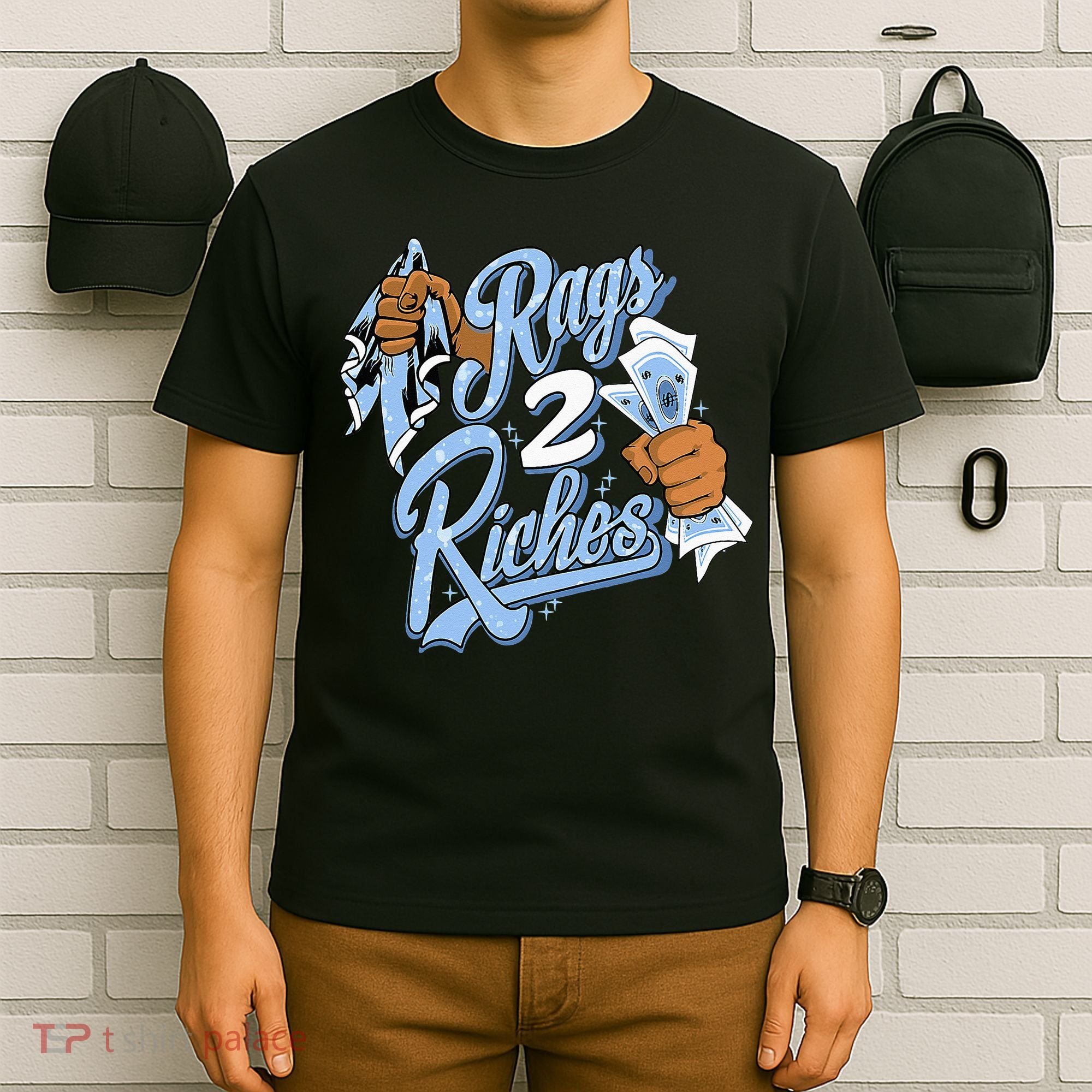 Rags 2 Riches Blue Matching Tee For Men Women T-Shirt
