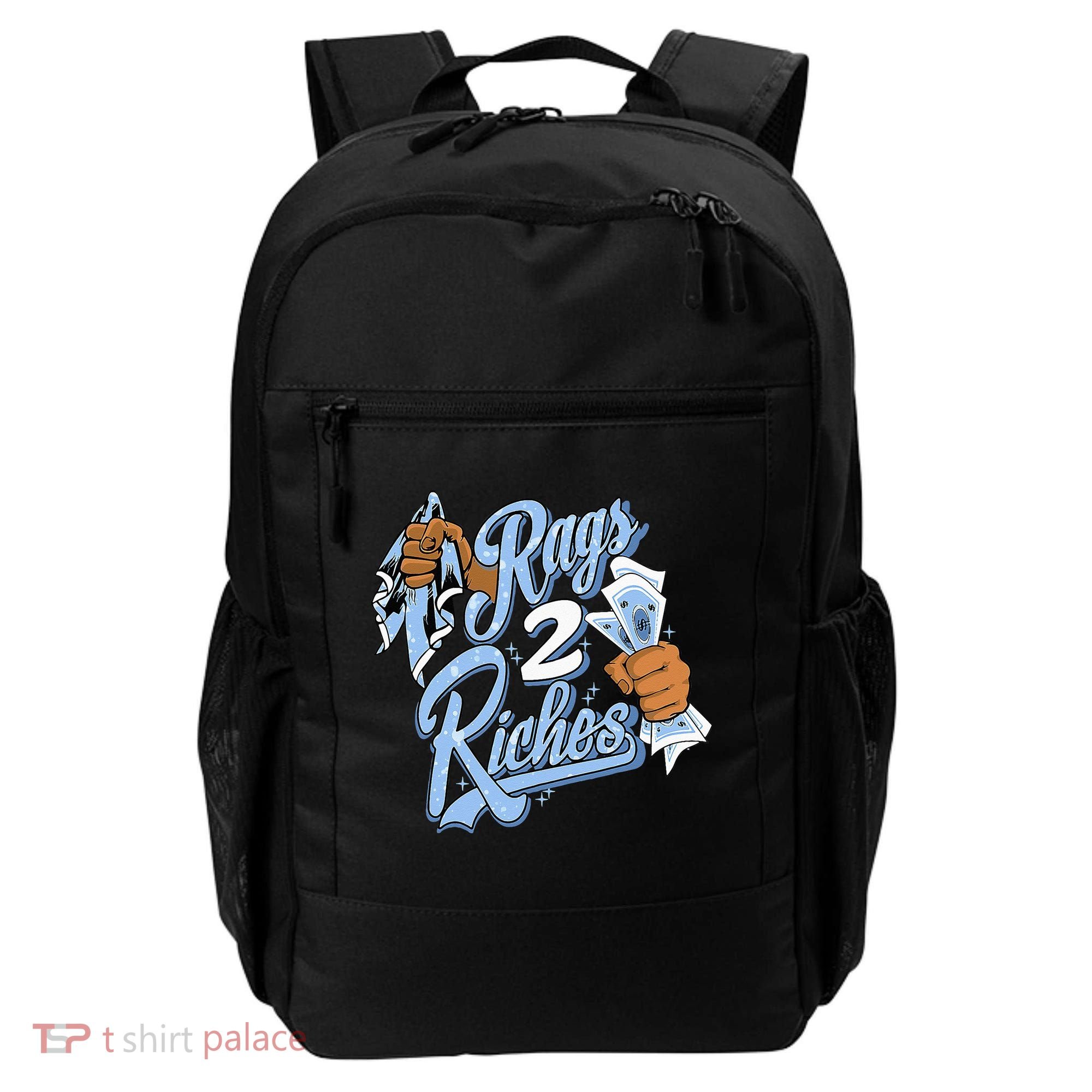 Rags 2 Riches Blue Matching Tee For Men Women Backpack