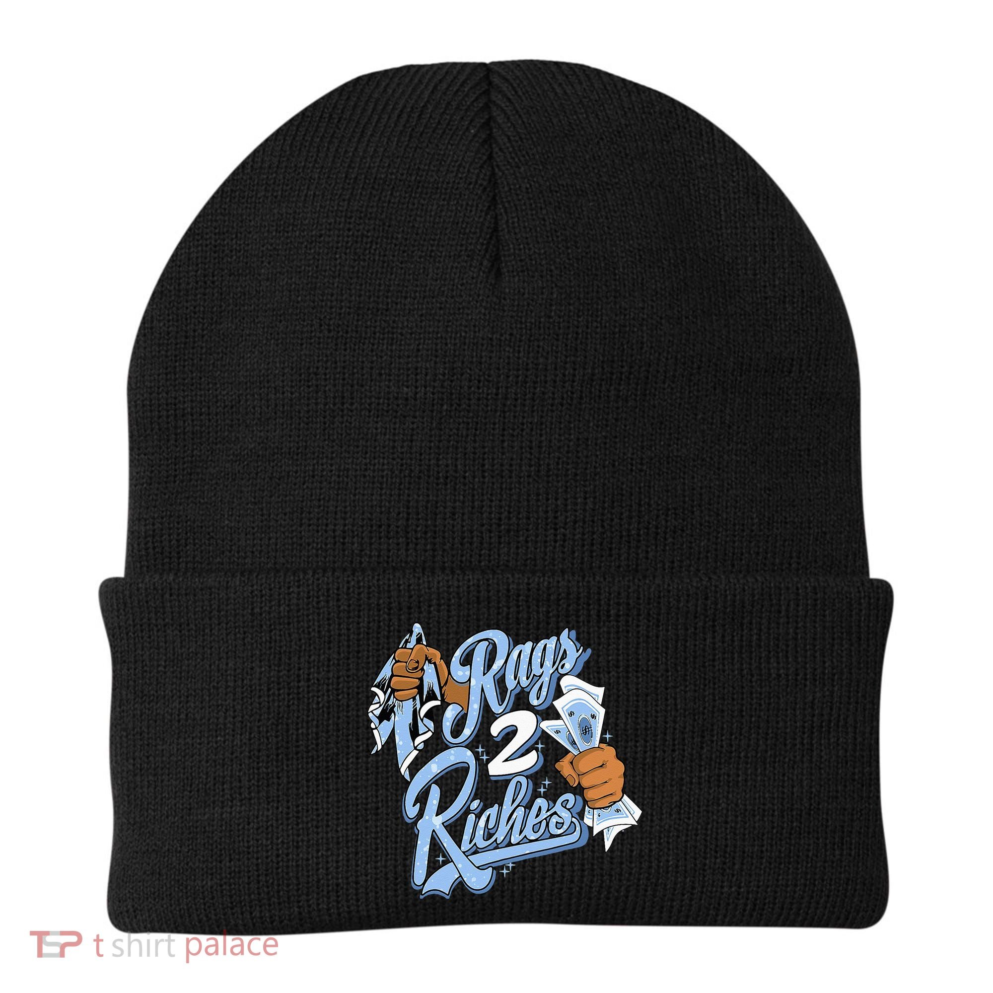 Rags 2 Riches Blue Matching Tee For Men Women Beanie