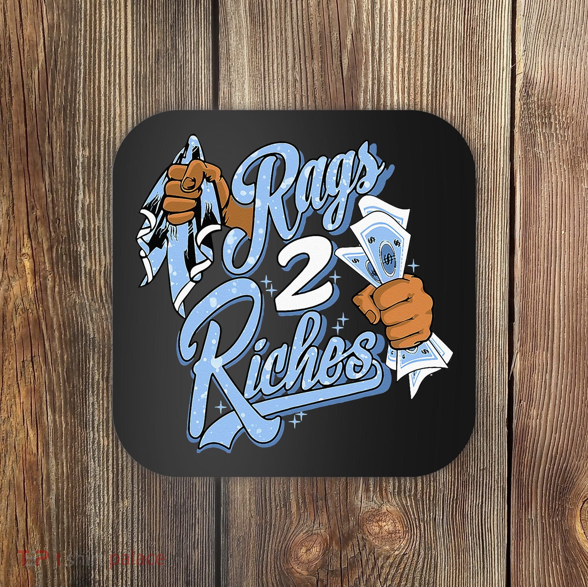 Rags 2 Riches Blue Matching Tee For Men Women Coaster
