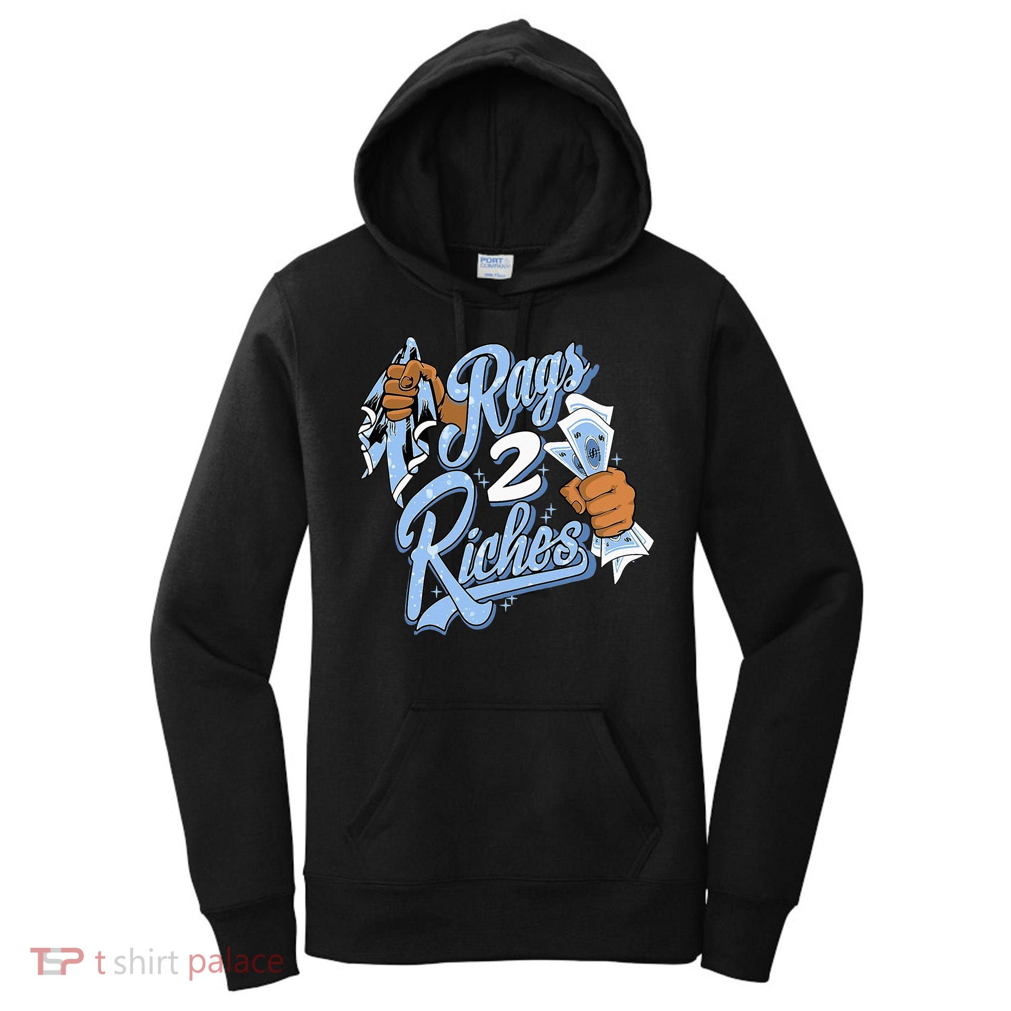 Rags 2 Riches Blue Matching Tee For Men Women Women's Hoodie