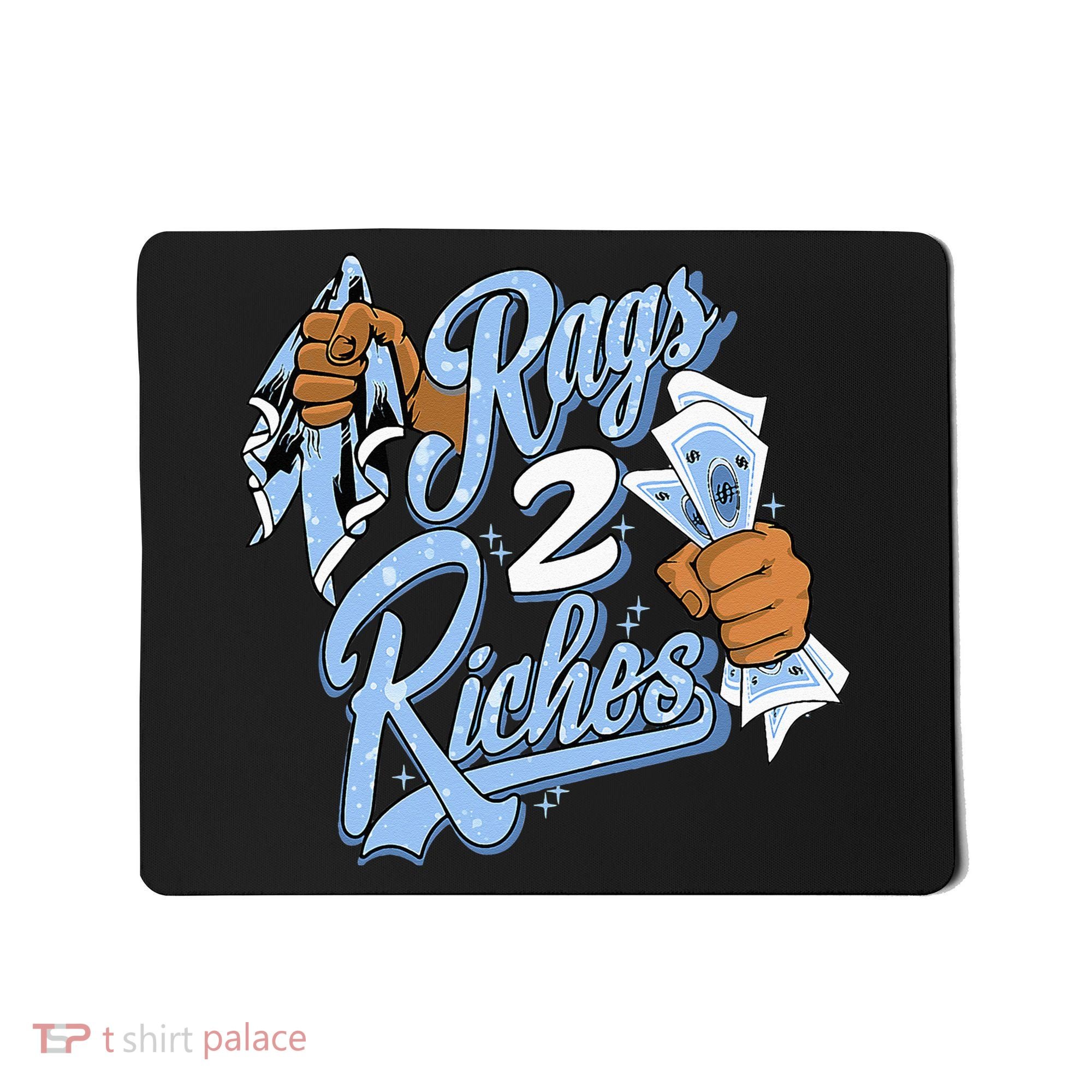 Rags 2 Riches Blue Matching Tee For Men Women Mousepad