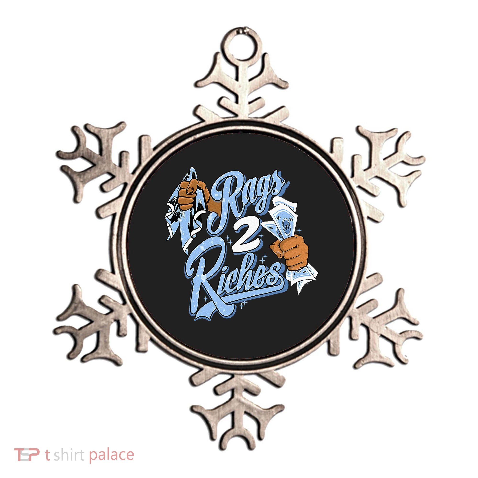 Rags 2 Riches Blue Matching Tee For Men Women Ornament