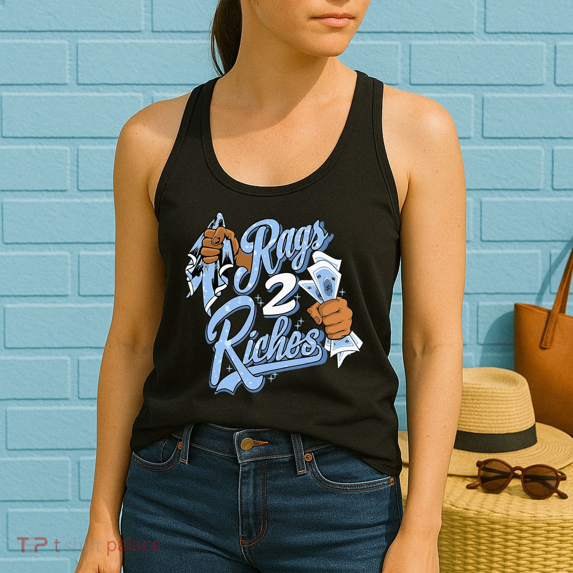 Rags 2 Riches Blue Matching Tee For Men Women Women's Tank Top