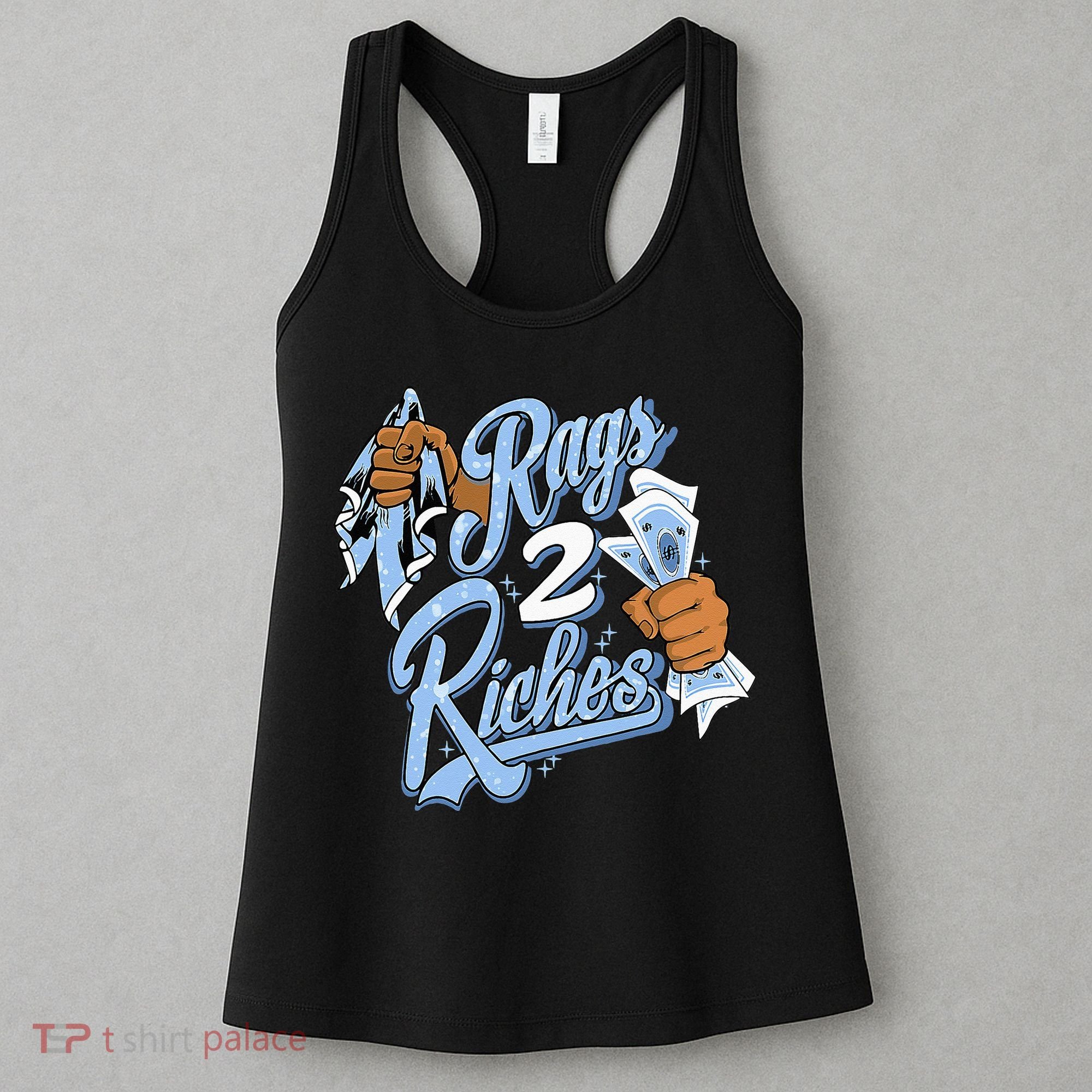 Rags 2 Riches Blue Matching Tee For Men Women Women's Tank Top