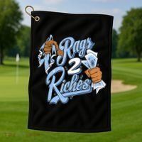 Rags 2 Riches Blue Matching Tee For Men Women Golf Towel thumb 1