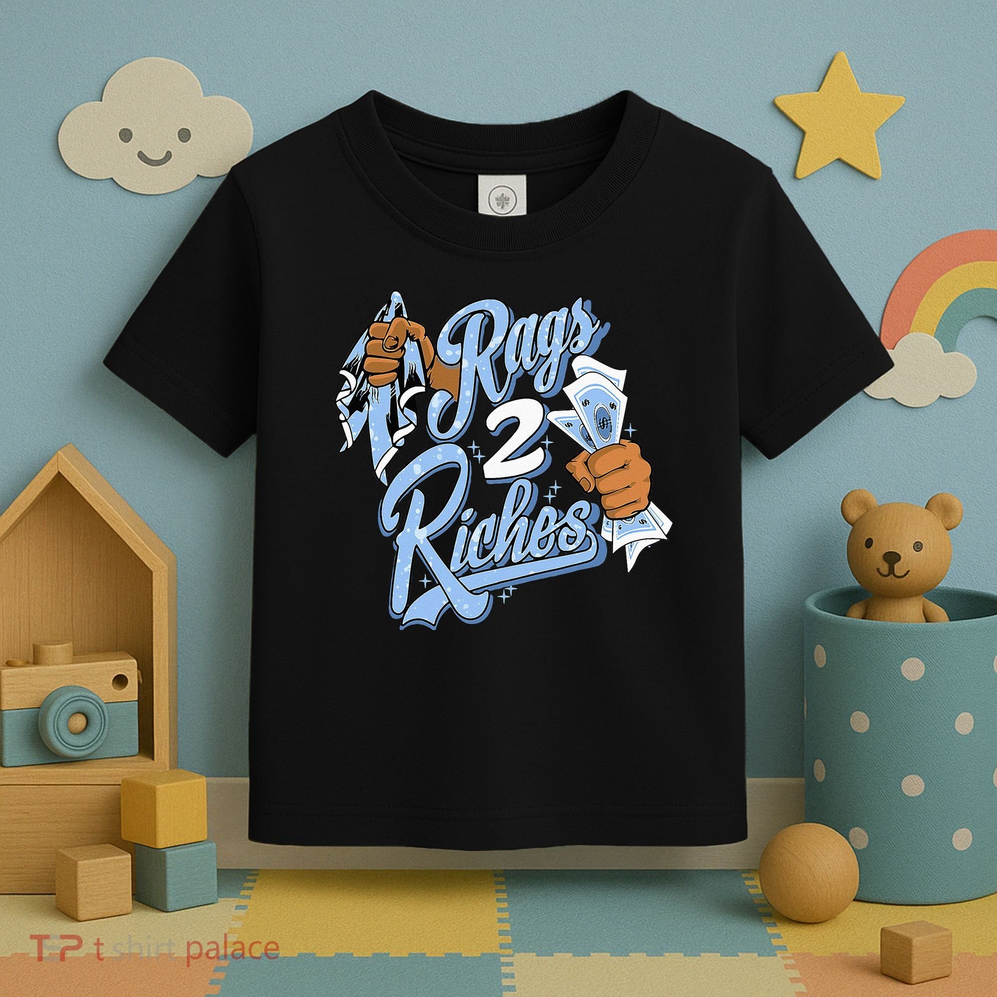 Rags 2 Riches Blue Matching Tee For Men Women Toddler T-Shirt