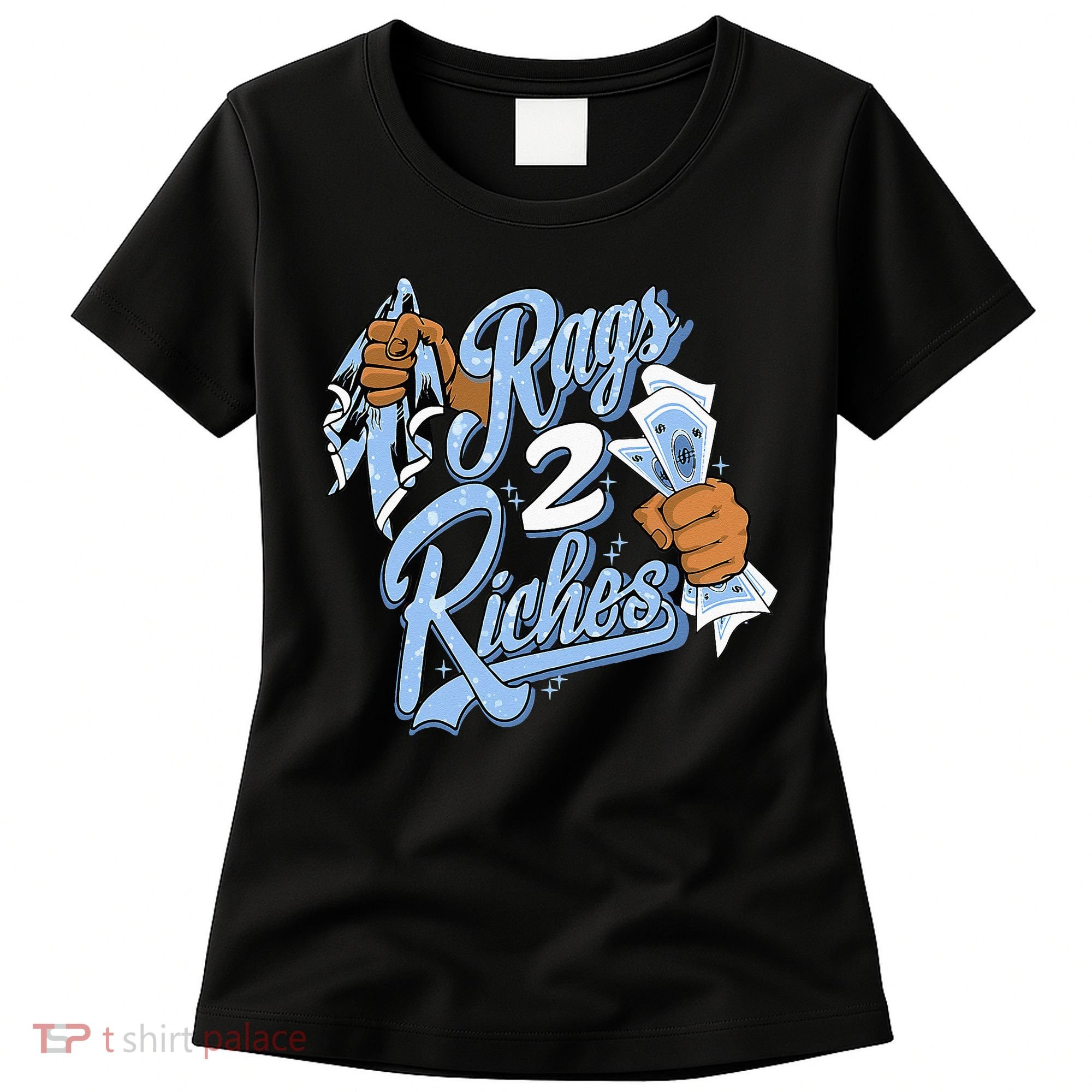 Rags 2 Riches Blue Matching Tee For Men Women Women's T-Shirt