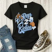 Rags 2 Riches Blue Matching Tee For Men Women Women's T-Shirt thumb 3