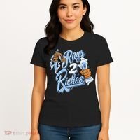 Rags 2 Riches Blue Matching Tee For Men Women Women's T-Shirt thumb 4