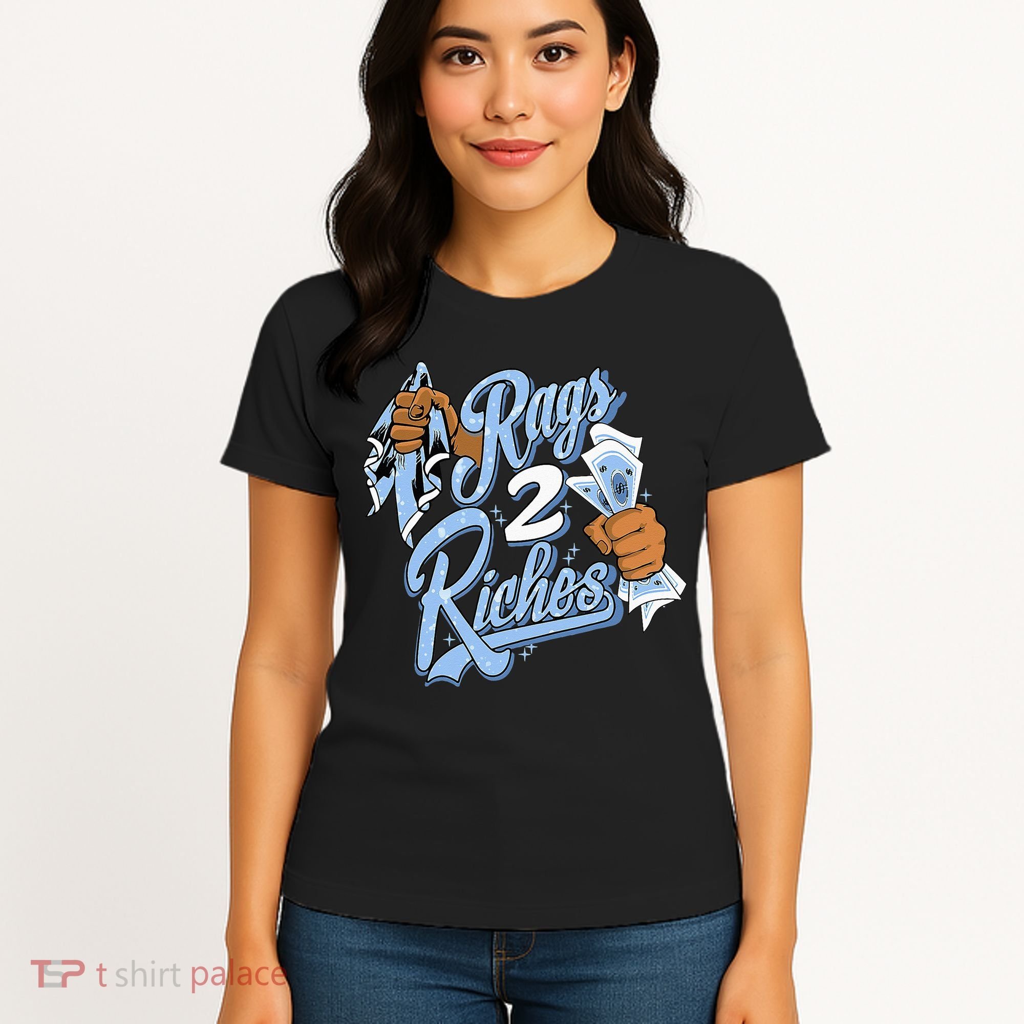 Rags 2 Riches Blue Matching Tee For Men Women Women's T-Shirt