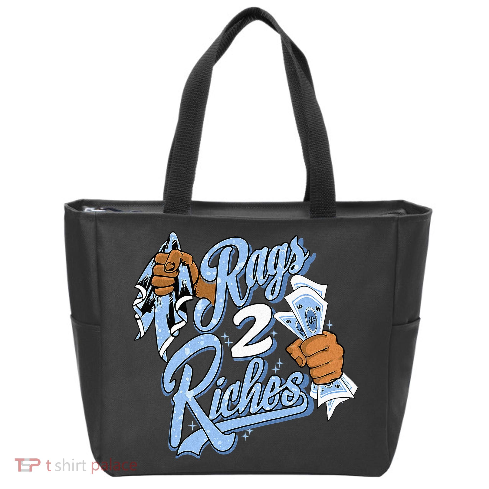 Rags 2 Riches Blue Matching Tee For Men Women Tote Bag