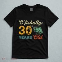 Retro 30th Birthday Fishing Gift Turning 30 Bass Fisherman T-Shirt thumb 5