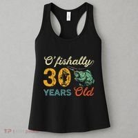 Retro 30th Birthday Fishing Gift Turning 30 Bass Fisherman Women's Tank Top thumb 3