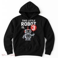 Robot 3rd Birthday Party Supplies Decorations Girl Three Hoodie thumb 0