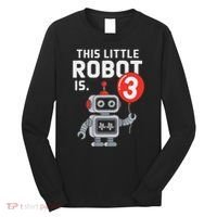 Robot 3rd Birthday Party Supplies Decorations Girl Three Long Sleeve Shirt thumb 0
