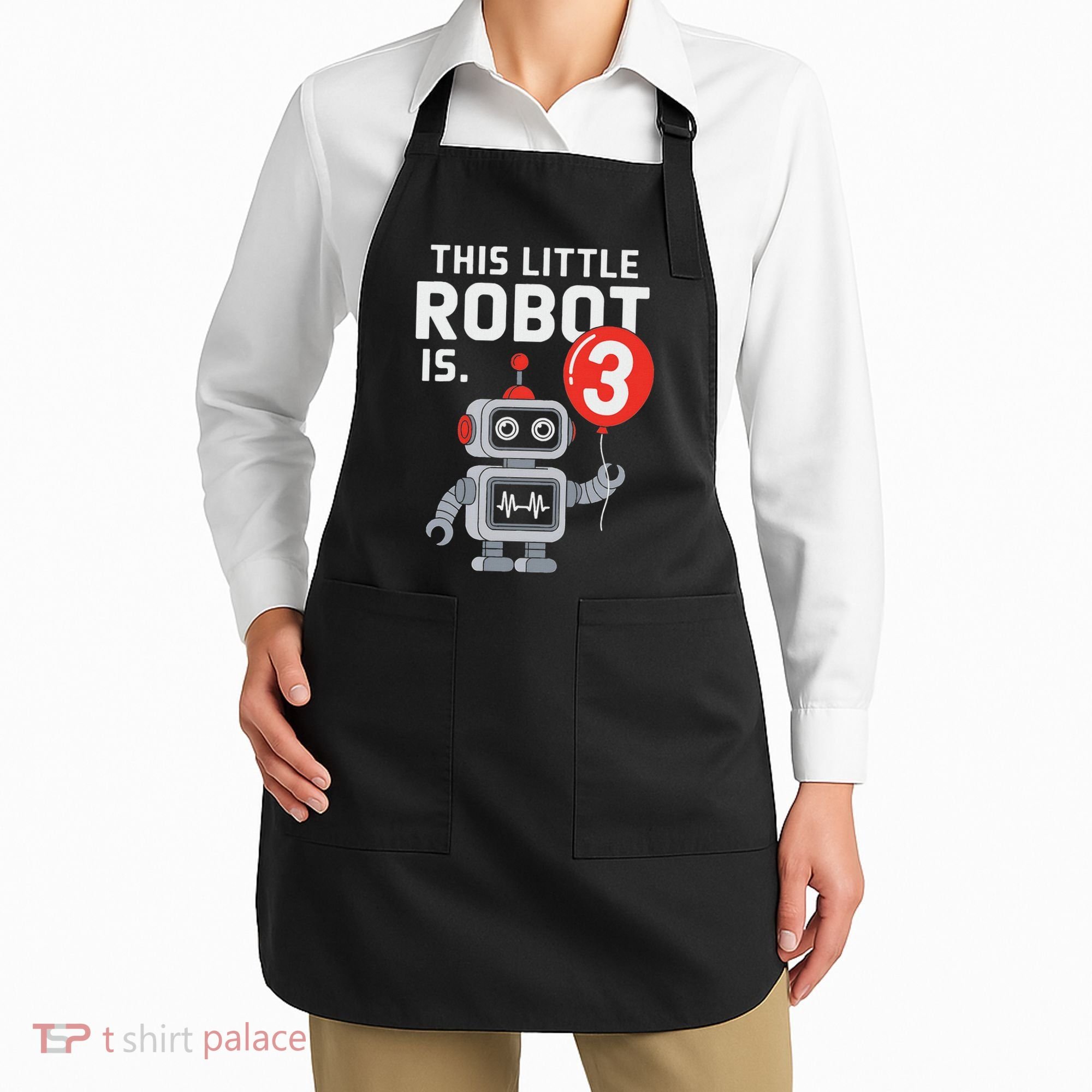 Robot 3rd Birthday Party Supplies Decorations Girl Three Apron