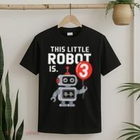 Robot 3rd Birthday Party Supplies Decorations Girl Three T-Shirt thumb 2