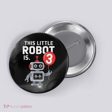 Robot 3rd Birthday Party Supplies Decorations Girl Three Button