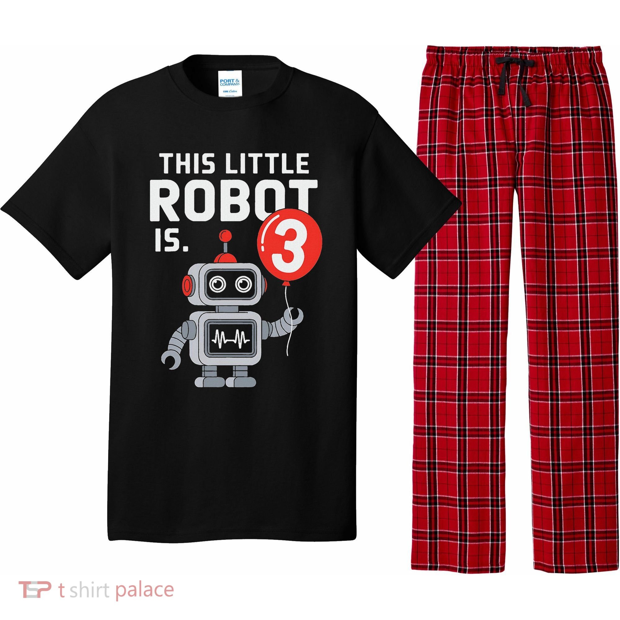Robot 3rd Birthday Party Supplies Decorations Girl Three Pajama Set