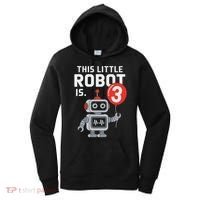 Robot 3rd Birthday Party Supplies Decorations Girl Three Women's Hoodie thumb 0