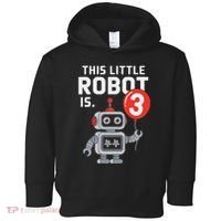 Robot 3rd Birthday Party Supplies Decorations Girl Three Toddler Hoodie thumb 0